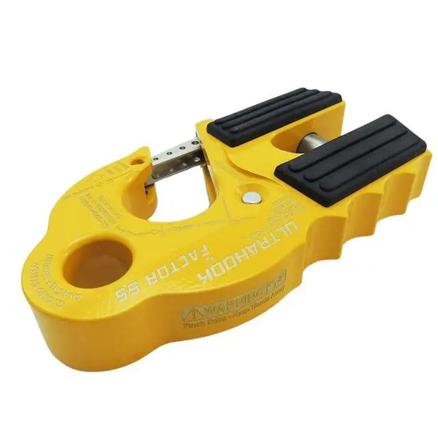 Alt view image 4 of 6 - Factor 55 00250-03 Ultrahook Winch Hook Closed System Shackle Max Load 16,000 lbs ULT Strength Shackle Pin Mount 48,000 lbs Offroad 4x4 Adventure Yellow