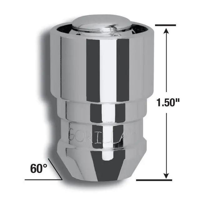 Alt view image 2 of 5 - Gorilla Automotive 61681 Acorn Gorilla Guard Locks (1/2" Thread Size) - Pack of 4