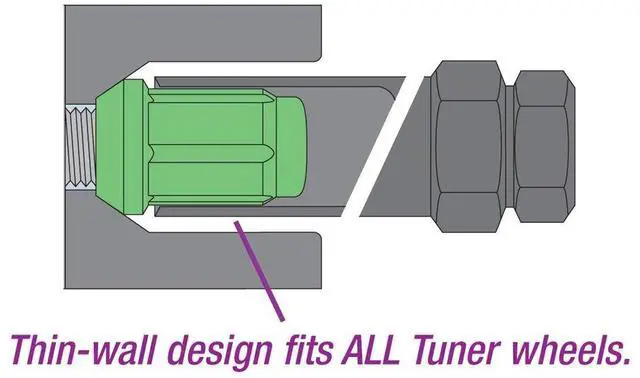 Alt view image 2 of 3 - Gorilla Automotive 21631SD Small Diameter Wheel Locks (12mm x 1.50 Thread Size)