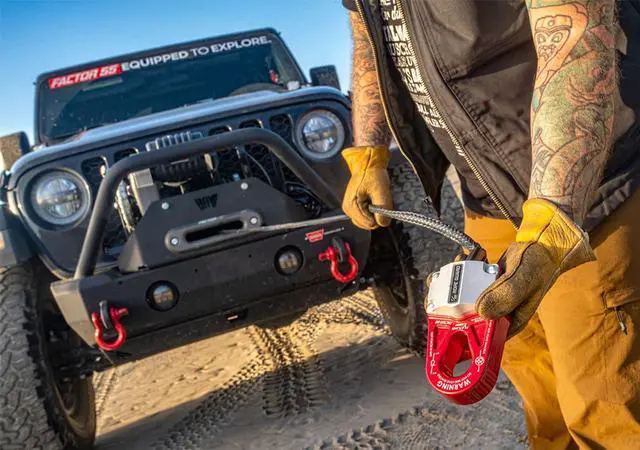 Alt view image 3 of 4 - Factor 55 00080-15 Flatlink E (Expert) Replaces Conventional Winch Hook with a Stronger Shackle/D-Ring Mount Maximum Load 16,000 lb Ultimate Failure Greater Than 40,000 lb Purple