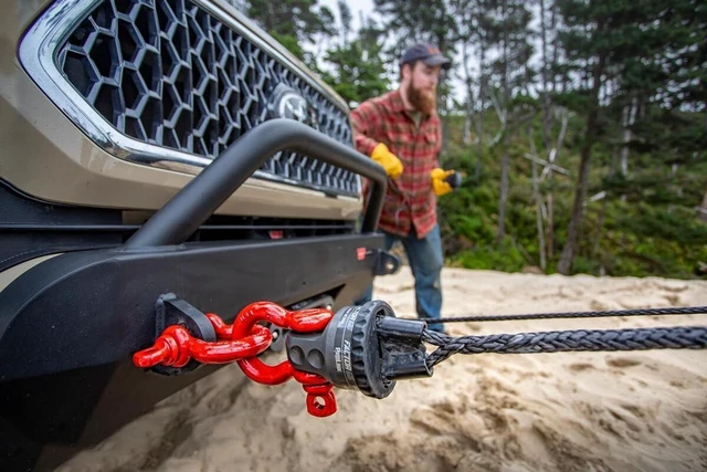 Alt view image 6 of 6 - Factor 55 00015-05 Prolink Original Shackle Mount Replaces Winch Hook with a Stronger Shackle D Ring Mount Max Load Rating 16,000 lb. Ideal for 4x4 Off Road Adventures - Silver