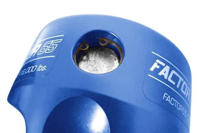 Alt view image 2 of 7 - Factor 55 00015-02 Prolink Original Shackle Mount Replaces Winch Hook with a Stronger Shackle D Ring Mount Max Load Rating 16,000 lb. Ideal for 4x4 Off Road Adventures - Blue