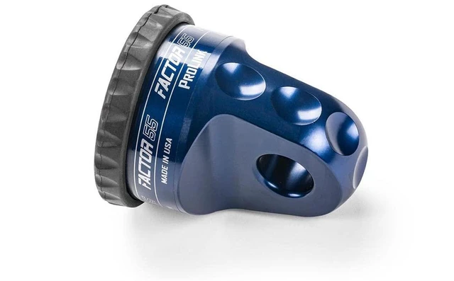 Main image of Factor 55 00015-02 Prolink Original Shackle Mount Replaces Winch Hook with a Stronger Shackle D Ring Mount Max Load Rating 16,000 lb. Ideal for 4x4 Off Road Adventures - Blue