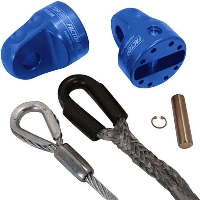 Alt view image 3 of 7 - Factor 55 00015-02 Prolink Original Shackle Mount Replaces Winch Hook with a Stronger Shackle D Ring Mount Max Load Rating 16,000 lb. Ideal for 4x4 Off Road Adventures - Blue