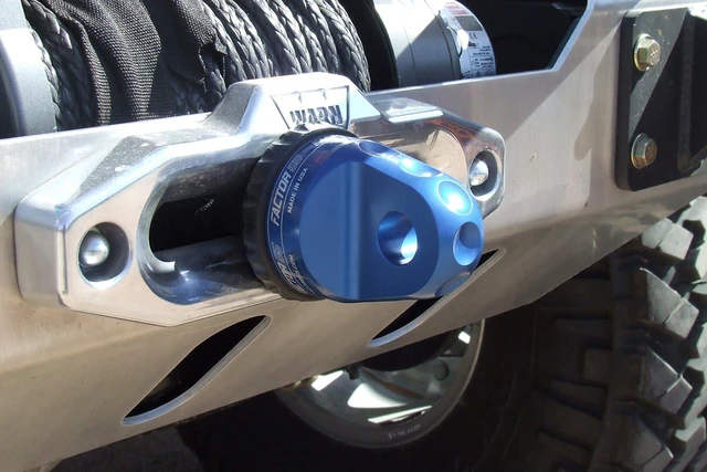 Alt view image 5 of 7 - Factor 55 00015-02 Prolink Original Shackle Mount Replaces Winch Hook with a Stronger Shackle D Ring Mount Max Load Rating 16,000 lb. Ideal for 4x4 Off Road Adventures - Blue