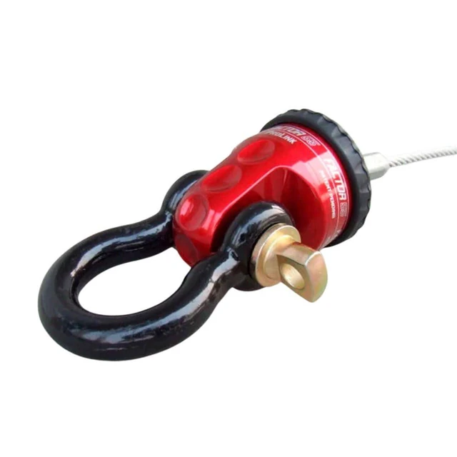 Alt view image 2 of 6 - Factor 55 00015-01 Prolink Original Shackle Mount Replaces Winch Hook with a Stronger Shackle D-Ring Mount Max Load Rating 16,000 lb Ideal for 4x4 Off Road Adventures - Red.