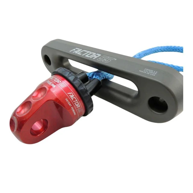 Alt view image 3 of 6 - Factor 55 00015-01 Prolink Original Shackle Mount Replaces Winch Hook with a Stronger Shackle D-Ring Mount Max Load Rating 16,000 lb Ideal for 4x4 Off Road Adventures - Red.