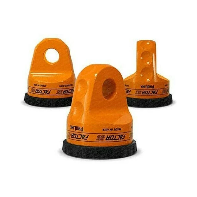 Alt view image 2 of 5 - Factor 55 00015-07 Prolink Original Shackle Mount Replaces Winch Hook with a Stronger Shackle D Ring Mount Max Load Rating 16,000 lb. Ideal for 4x4 Off Road Adventures - Orange