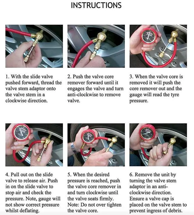 Alt view image 7 of 7 - ARB ARB505 E-Z Tire Pressure Deflator Gauge Kit BUNDLE WITH ARB 10000011 Speedy Seal Tire Repair Kit