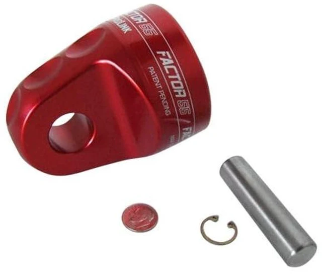 Alt view image 5 of 7 - Factor 55 ProLink Winch Shackle Mount for Large Overland and Military-Style Vehicles, Fits Lines Up to 1/2" Diameter - Red
