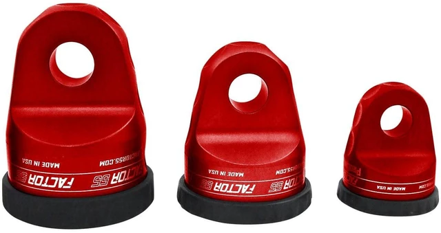 Alt view image 2 of 7 - Factor 55 ProLink Winch Shackle Mount for Large Overland and Military-Style Vehicles, Fits Lines Up to 1/2" Diameter - Red