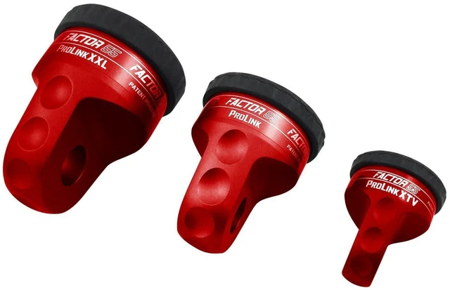 Alt view image 4 of 7 - Factor 55 ProLink Winch Shackle Mount for Large Overland and Military-Style Vehicles, Fits Lines Up to 1/2" Diameter - Red
