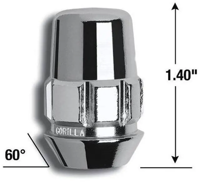 Alt view image 3 of 4 - Gorilla Automotive 71634N "The System" Acorn Wheel Locks (12mm x 1.50 Thread Size) - For 6 Lug Wheels, Chrome
