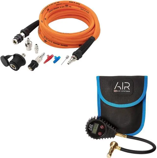 Main image of ARB Portable Tire Inflation Kit with Digital Pressure Gauge Bundle. Ideal for having tires in perfect condition while off roading with optimized tire pressure