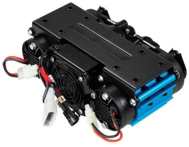 Alt view image 2 of 4 - ARB CKMTA24 Twin Air Compressor Kit On-Board 24V Incl. Fully Assem Air Comp Complete Wiring Loom Comp Isolating Switch Splash Resistant Air Filters Mounting Bolts/Washers Twin Air Compressor Kit