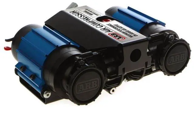 Alt view image 3 of 4 - ARB CKMTA24 Twin Air Compressor Kit On-Board 24V Incl. Fully Assem Air Comp Complete Wiring Loom Comp Isolating Switch Splash Resistant Air Filters Mounting Bolts/Washers Twin Air Compressor Kit