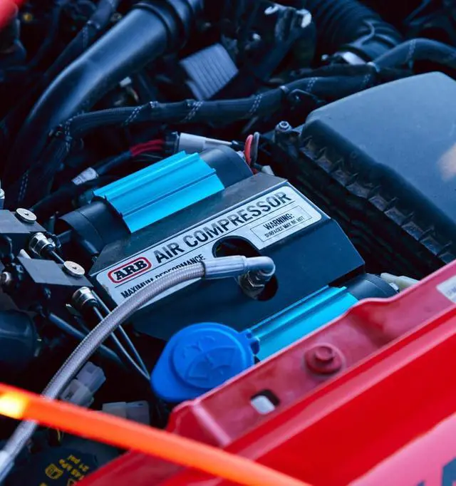 Alt view image 4 of 4 - ARB CKMTA24 Twin Air Compressor Kit On-Board 24V Incl. Fully Assem Air Comp Complete Wiring Loom Comp Isolating Switch Splash Resistant Air Filters Mounting Bolts/Washers Twin Air Compressor Kit