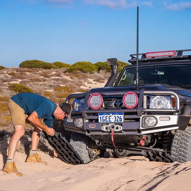 Alt view image 4 of 7 - TRED PRO TREDPROGG Recovery Boards Traction Tracks with Teeth, EXOTRED Composite Construction SIPE-LOCK Grip Profile. Ideal for unstocking your 4x4 vehicle Gunmetal/Black