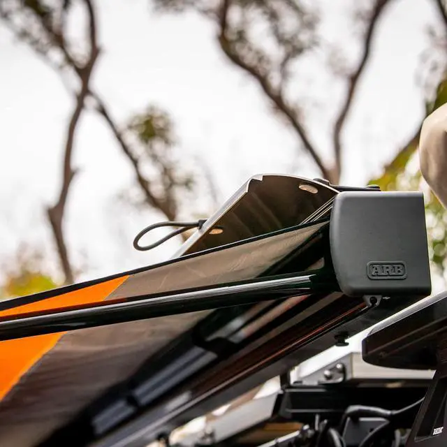 Alt view image 5 of 7 - ARB 4x4 Accessories 814412 Retractable Black Aluminium Awning with Led Light Strip Included 2500x2500mm 8.2 x 8.2 feet Ideal for 4x4 Off Road Adventures, Camping, Outdoor Experience