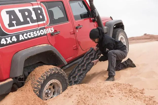 Alt view image 4 of 4 - ARB TRED PRO TREDPROR Recovery Boards Traction Tracks with Teeth EXOTRED Composite Construction SIPE-LOCK Grip Profile Ideal for unstocking your 4x4 vehicle Red / Black