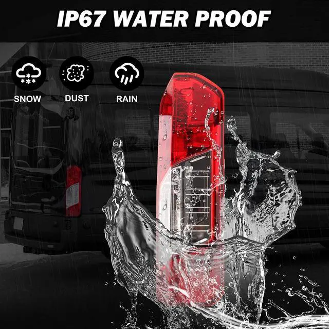 Alt view image 2 of 6 - Tail Light For Ford Transit T150 T250 T350 350HD 2015-2020,Tail Light Assembly Ford Transit Rear Tail Lamp Right Passenger SideW/O Bulb