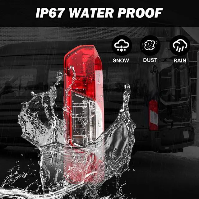 Alt view image 2 of 6 - Tail Light For Ford Transit T150 T250 T350 350HD 2015-2020,Tail Light Assembly Ford Transit Rear Tail Lamp Left Driver SideW/O Bulb