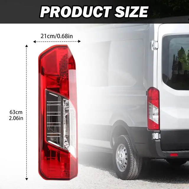 Alt view image 6 of 6 - Tail Light For Ford Transit T150 T250 T350 350HD 2015-2020,Tail Light Assembly Ford Transit Rear Tail Lamp Left Driver SideW/O Bulb