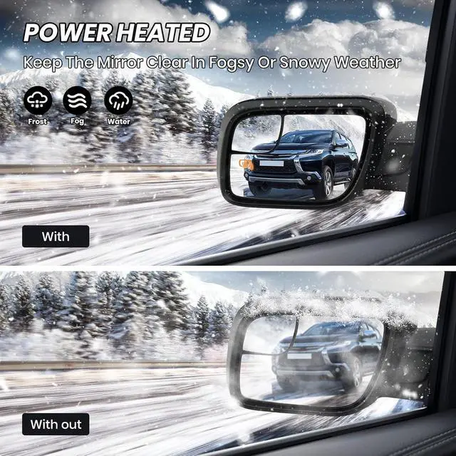 Alt view image 5 of 7 - Left Driver Side Mirror Fits 2011 2012 2013 2014 2015 Ford Explorer With Blind Spot Glass,Heated,Turn Signal,Puddle Light,Manual Folding 7Pins Replaces BB5Z17683NA