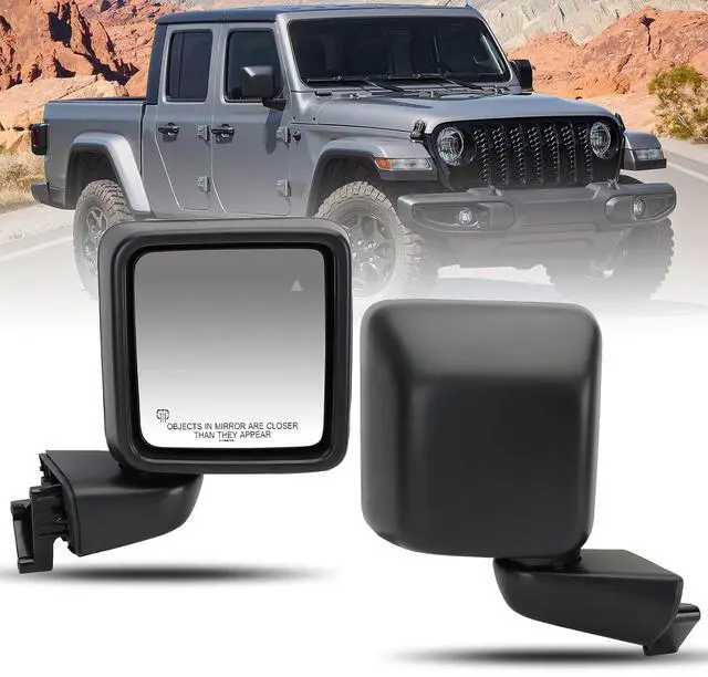 Main image of Passenger Side Mirror Compatible with Jeep Wrangler JL 2018-2025 Gladiator JT 2020-2025 Mirrors with Heated Blind Spot Power Adjustable Replace 68281892AE (7pins)