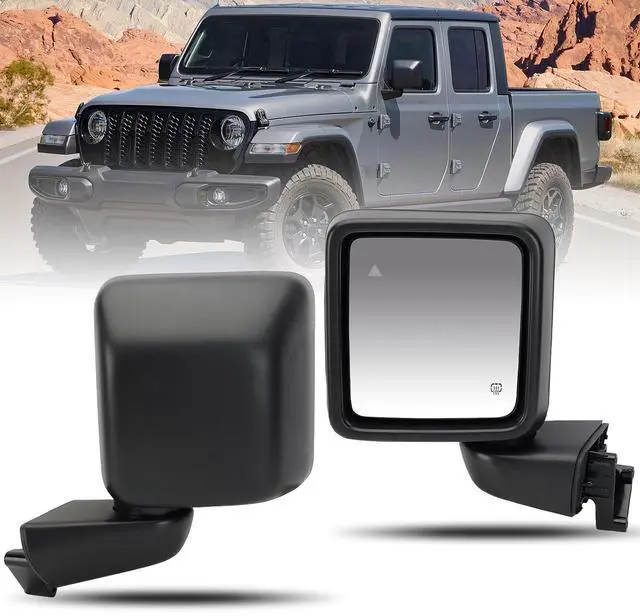 Main image of Driver Side Mirror Compatible with Jeep Wrangler JL 2018-2025 Gladiator JT 2020-2025 Mirrors with Heated Blind Spot Power Adjustable Replace 68281893AE(7pins)