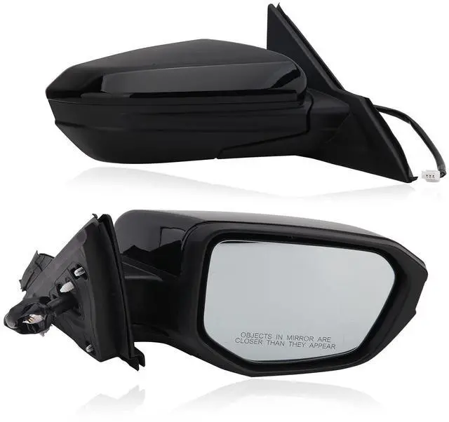 Main image of Passenger Side Mirror Compatible With 2016-2021 Honda Civic Mirrors with Non-Heated Power Glass Manual Folding Replaces 6208TBAC03ZA,HO1321283 Black(3 Pins)