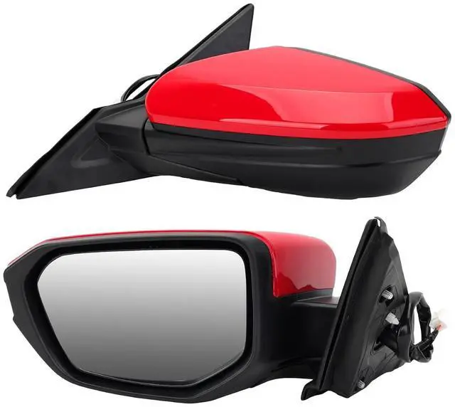Main image of Driver Side View Mirror Compatible With 2016 2017 2018 2019 2020 2021 Honda Civic Coupe Sedan Hatchback,Mirror with Power Glass,Non-Heated,Manual Folding(Red)