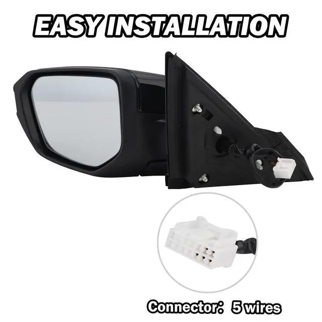 Alt view image 3 of 7 - Driver Side View Mirror Compatible with 2016-2021 Honda Civic Power Heated,Civic Side Mirror Left Replace# 76258TBAC02ZA, 5Pins-Heated