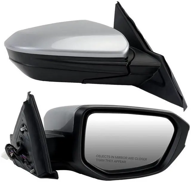 Main image of Passenger Side Mirror Compatible With 2016 2017 2018 2019 2020 2021 Honda Civic Coupe Sedan Hatchback,Mirror with Power Glass,Non-Heated,Manual Folding(Silvery)