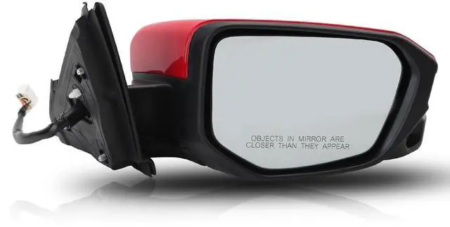 Main image of Passenger Side Door Mirror Compatible with 2016 2017 2018 2019 2020 2021 Honda Civic Sedan/Coupe/Hatchback Lx/Ex/Sport with Power Heated and Camera (Red)
