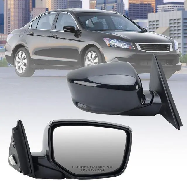 Main image of Passenger Side Mirror Compatible With 2008 2009 2010 2011 2012 Honda Accord Sedan LX, LX-P,Mirror with Power Glass,Non-Heated,Manual Folding Replace HO1320230(3 Pins)