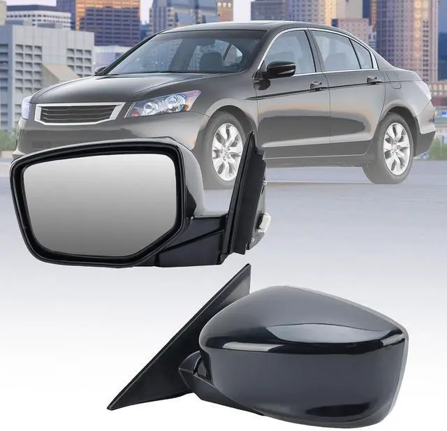 Main image of Driver Side Mirror Compatible With 2008 2009 2010 2011 2012 Honda Accord Sedan LX, LX-P,Mirror with Power Glass,Non-Heated,Manual Folding Replace HO1320230(3 Pins)