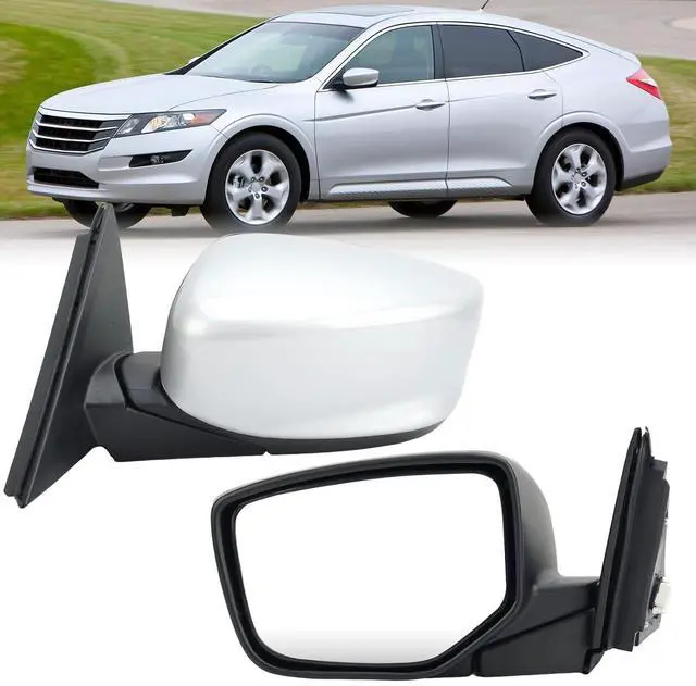 Main image of Driver Side Mirror Compatible with Honda Accord 2008 2009 2010 2011 2012 Mirrors with Heated Power Glass Manual Folding Left Door Mirrors Assembly 5 Pins Alabaster Silver Metallic