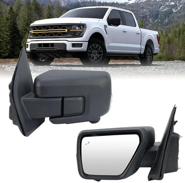Main image of Left Driver Side Mirror for Ford 2021-2024 Ford F150 with Camera(11+1 Pins) | Mirrors with Turn Signal Blind Spot Detection,Puddle Lights Power Heated