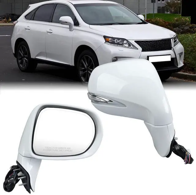 Main image of Passenger Side Mirror for 2013 2014 2015 Lexus RX350 RX450H White(16Pins) | Mirrors with Mirror Power Folding Memory Turn Signal Puddle Light Heated Power Glass Right