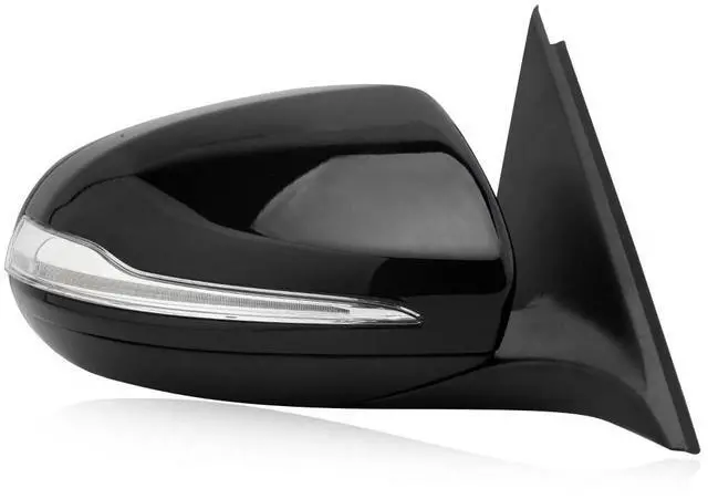 Main image of W205 Side Mirror for 2015-2021 Mercedes Benz C Class C180 C260 C300,Mercedes Passenger Side Door Mirror with Electrical Folding/Blind Spot/Heated/LED Turning Signal Light/Memory/Puddle Lights Black
