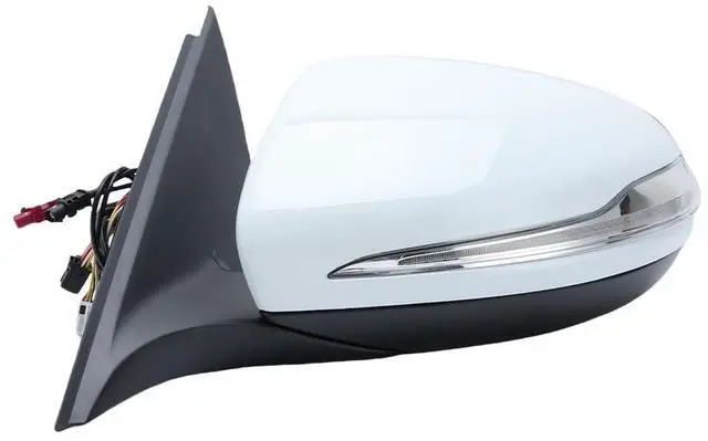 Main image of W205 Side Mirror for 2015-2021 Mercedes Benz C Class C180 C260 C300,Mercedes Driver Side Door Mirror with Electrical Folding/Blind Spot/Heated/LED Turning Signal Light/Memory/Puddle Lights (White)