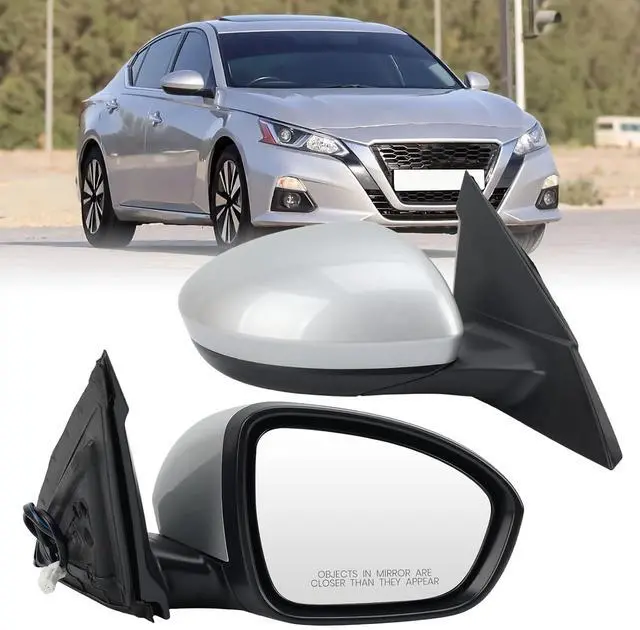 Main image of Right Passenger Side Mirror Compatible with 2019 2020 2021 2022 2023 2024 Nissan Altima Mirrors with Power Adjustment Manual Folding Brilliant Silver(3 Pins)
