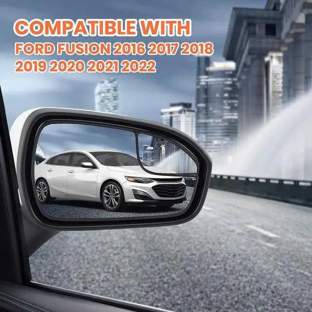 Alt view image 5 of 7 - Right Passenger Side Mirror Assembly Compatible with Ford Fusion 2016-2020 Mirrors with Power Manual Folding White 3Pins