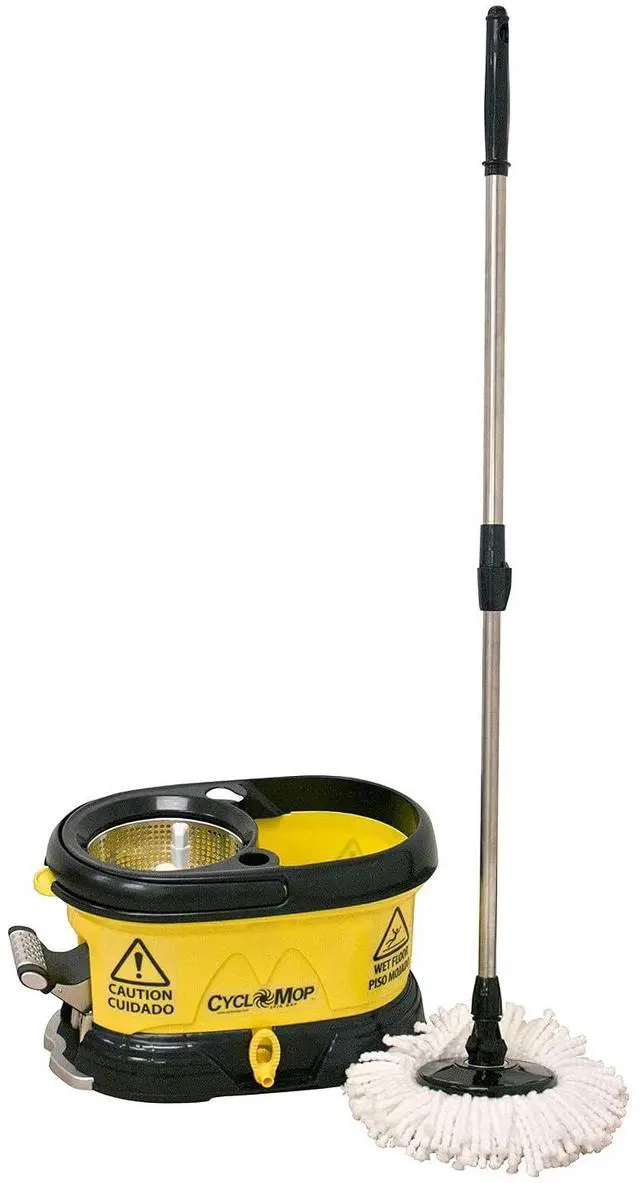 Main image of Bucket with Mop Handle,Yellow/Black