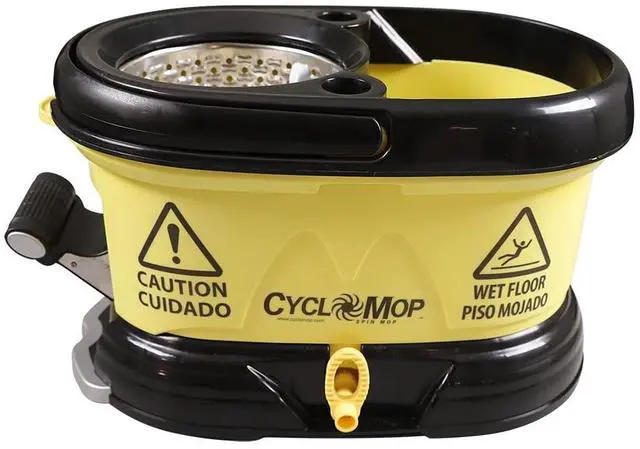 Alt view image 3 of 6 - Bucket with Mop Handle,Yellow/Black