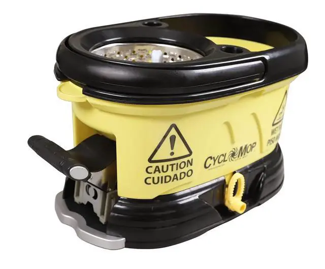 Alt view image 4 of 6 - Bucket with Mop Handle,Yellow/Black