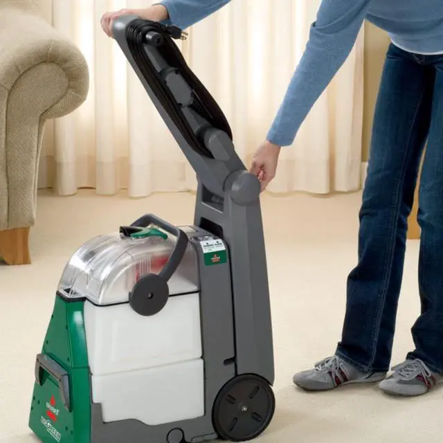 Alt view image 3 of 5 - Bissell BigGreen Commercial BG10 Deep Cleaning 2 Motor Extracter Machine w/ Upholstery Tool, and 32 OZ Shampoo Bundle