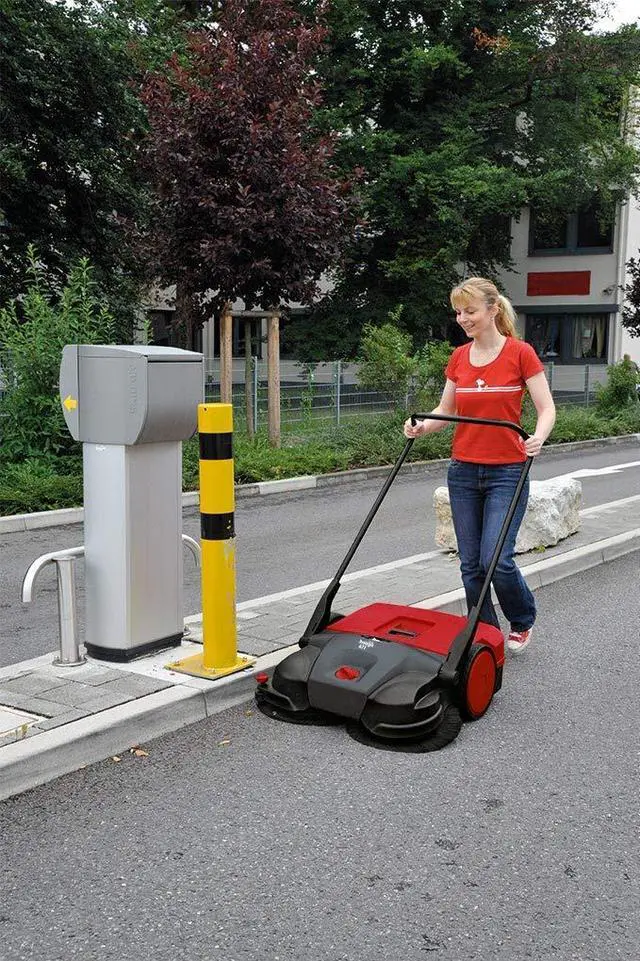 Alt view image 3 of 3 - Haaga 677 Profi-line Battery Powered Triple Brush Sweeper, 31" Width