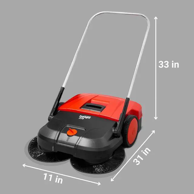 Alt view image 6 of 7 - Haaga Starmix 375 Hand Sweeper - Ideal for Thorough Cleaning with 75cm Sweeping Width - Capacity 2,900 m²/h - Container Volume 50 litres - Beltless Drive with Turbo Sweeping System